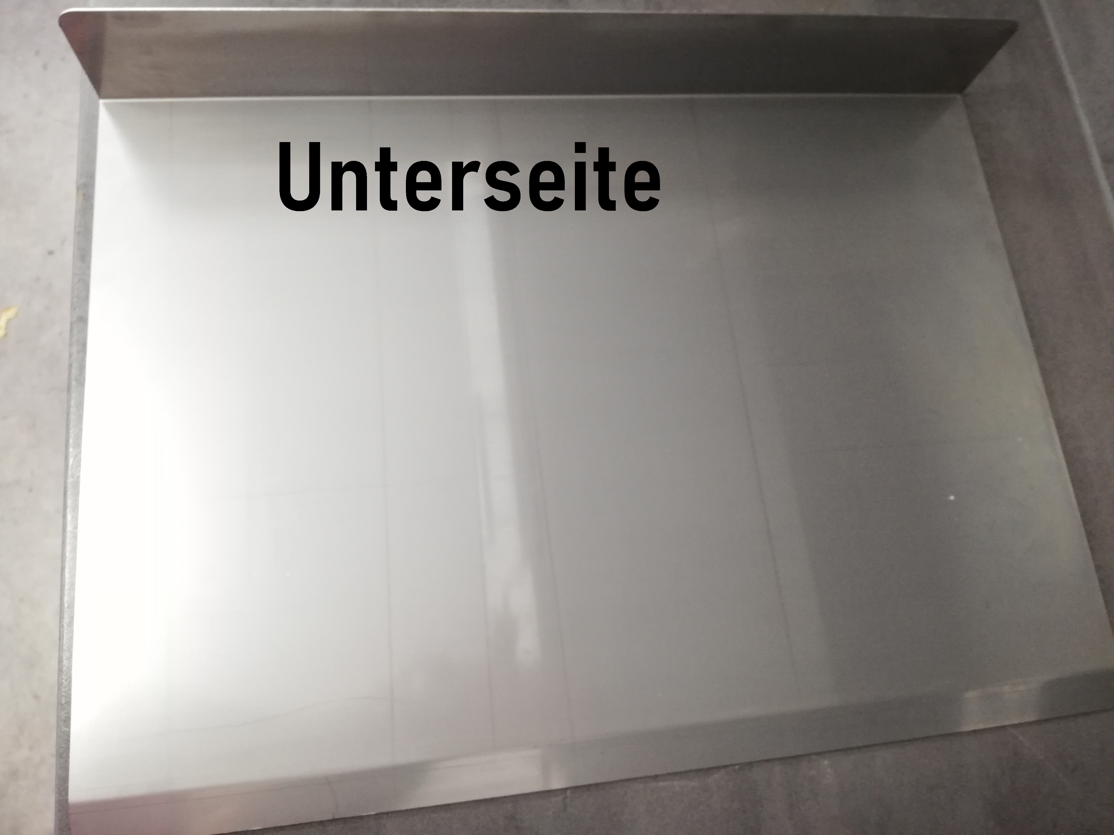 Schneidebrett SONDERMASS Edelstahl V2A - 50 x 36,5 cm 