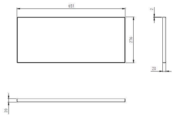 Fettauffangwanne #104 - 651 x 276mm (u.A. für Enders Monroe pro 4)