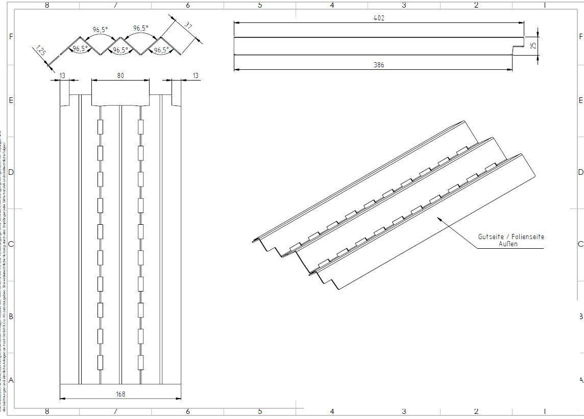 Flammenverteiler #114 - Flavour Bar W-Form 402 x 168 x 25mm (für Burnhard BIG EARL)